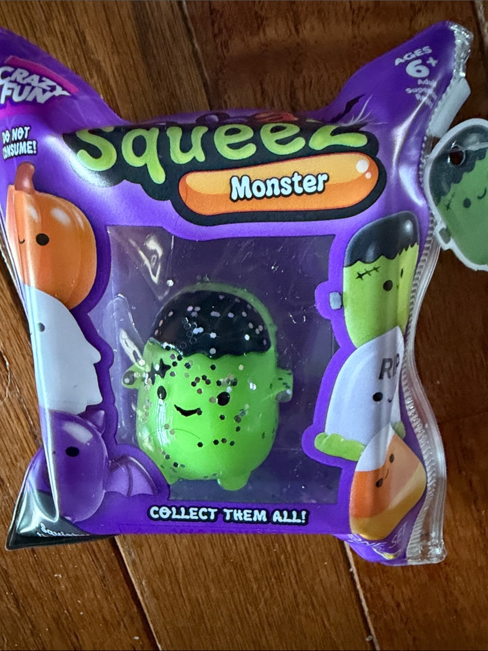 Squeeze Monster Green and Black Speckled Squishy Toy